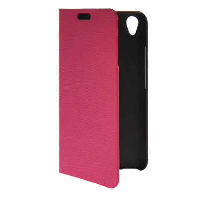 

MOONCASE Slim Leather Side Flip Wallet Card Slot Pouch with Kickstand Shell Back Case Cover for Huawei Honor 4 Play Hot pink