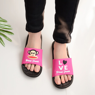 

PaulFrank big mouth monkey slippers couple models casual fashion outdoor sandals beach shoes women PF600 rose red 37 suitable for wearing 36 yards