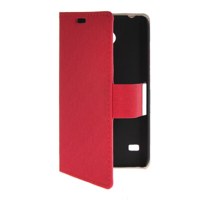 

MOONCASE Slim Leather Side Flip Wallet Card Slot Pouch with Kickstand Shell Back чехол для Huawei Ascend Y550 Red