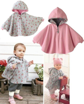 

Baby Two-Sided Wear Reversible Children's Cape Outerwear Jacket Clothing Coat Velvet Cloak Hoodie Romper