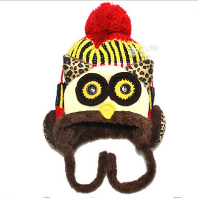 

Buebos Ninos Children Autumn Winter Hat Colorful Owl Cashmere Ear Protection Woolen Knitted Baby Kids Boy Girl Beanie Hat