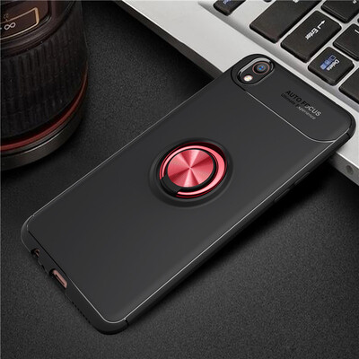 

OPPO R9 Luxury Metal Ring Magnetic Bracket Shockproof Cooling TPU Phone Ca