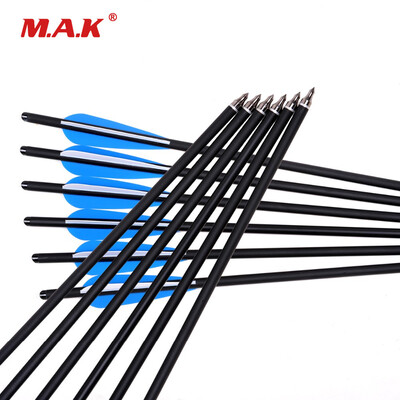 

6 pcs 20 Inches Crossbow Arrows Carbon Arrow with 125 Grain Broadheads for Archery Shooting
