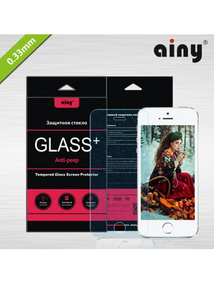 

Ainy 0.33mm Crystal Best selling tempered glass screen protector for iPhone 5/5S