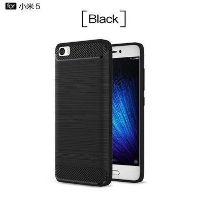 

For Xiaomi 5 Carbon Fiber Phone Cases Soft Anti-Knock Cover For Xiaomi MI 5 case
