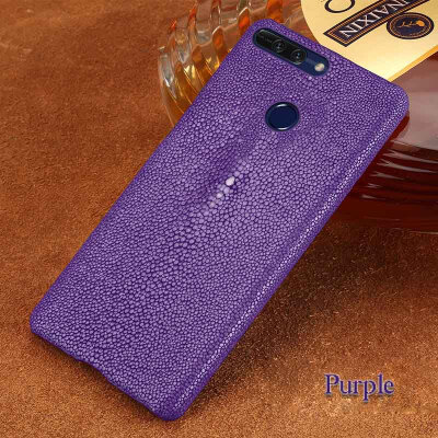 

Genuine Leather Phone Case For Huawei Honor V9 Case Natural Pearl Fish Skin Back Cover For Mate 9 10 Pro Case