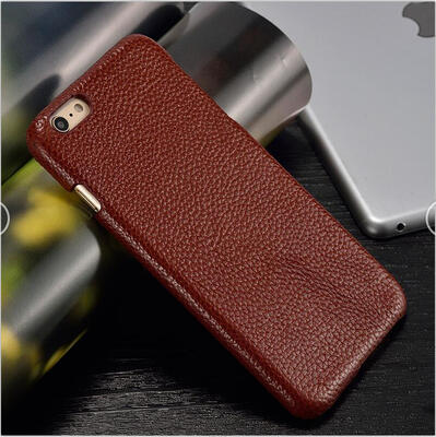 

Genuine Leather Phone Case For iPhone 6 6S Plus Case Litchi Texture Back Cover For iPhone 6 7 8 Plus X Case