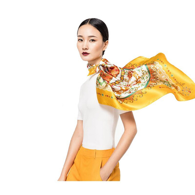 

Womens 100 Mulberry Silk Scarf For Gift Square Scarf 053