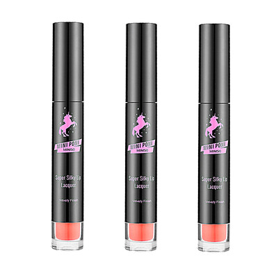 

MINISO mini poni water silky matte lip glaze 02 grapefruit red - 3 sticks