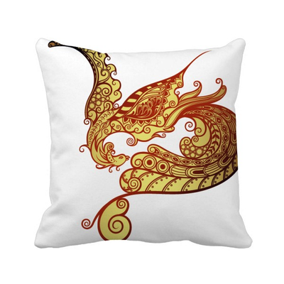 

Colorful Phoenix Animal Art Silhouette Square Throw Pillow Insert Cushion Cover Home Sofa Decor Gift