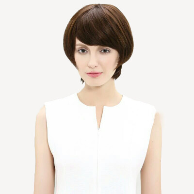 

Occident Hot Sale Wigs For Women Short Hair Wig Natural Color Human Hair With Free Cap