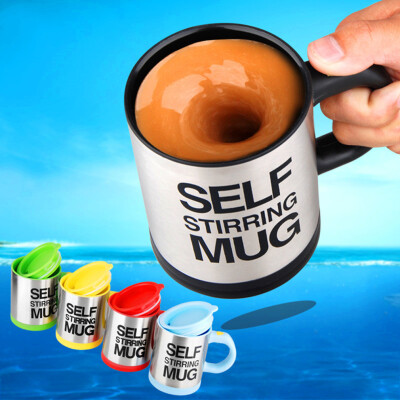 

Stainless Lazy Self Stirring Mug Auto Mixing Tea Coffee Cup Office Home Gifts Blue