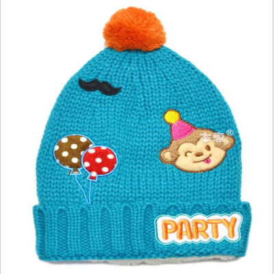 

Buebos Ninos 2015 Autumn Winter New Children's Hat Super Cute Car & Monkey Cashmere Kids Baby Wool Knitted Beanie Hat