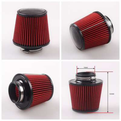 

Universal 76mm 3" Neck Inverted Dual Cone Induction Intake High Flow Air Filter