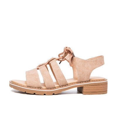 

Aokang Aokang sandals open toe comfortable female casual shoes 184831034 apricot color 36 yards