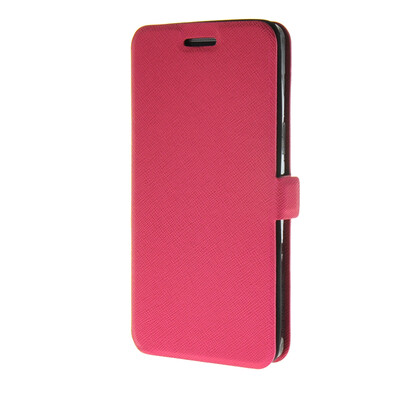 

MOONCASE Cross pattern Flip Pouch Leather Wallet Slim Stand чехол для Samsung Galaxy A5 Hot pink