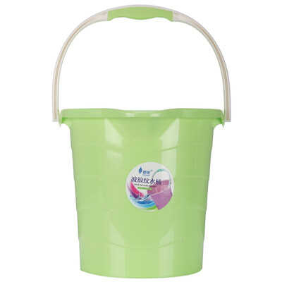 

Jingdong Supermarket Shun Mei plastic bucket 10L portable with water mouth wave pattern bucket SM-2590 green