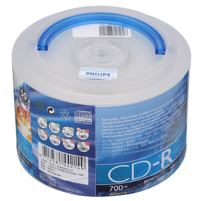 

Philips (PHILIPS) CD-R 52 Скорость 700M хороший ручной переноски дисков 50 баррелей в бутылках