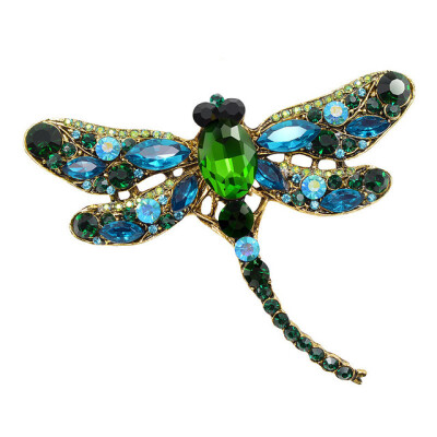 

CINDY XIANG Crystal Vintage Dragonfly Brooches для женщин Большая брошь для брошюр для насекомых Pin Fashion Dress Coat Accessorie