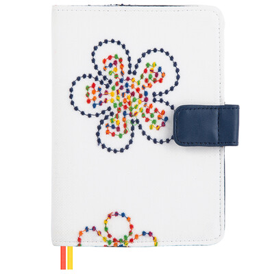 

Kinbor embroidery cotton A6 handbook notepad schedule hand book stationery notebook then bloom DTB6187
