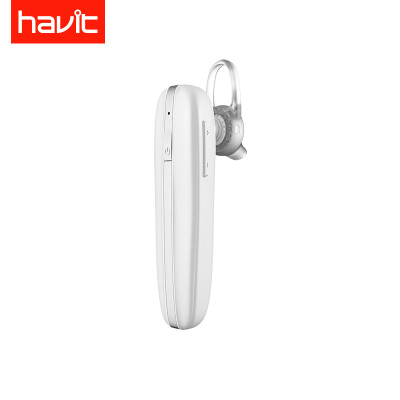 

Havit Bluetooth Headset Upgrade Level 7 Waterproof Dual Noise Reduction HD Call with Pair Headset Wireless Bluetooth Sports Business Ear Mount Car Headphone Pearl White