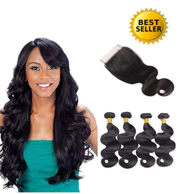 

Protea Brazlian Hair Body Wave Hairs With Closure 100 Human Hair Bundles with Closure Free part Human Hair Body Wave Hair Wigs