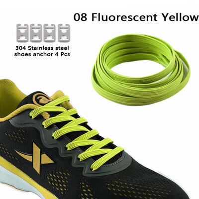

JUP 1 пара Lazy Not Tie Shoelaces Металлическая мода Простая удобная кружевная пряжка Эластичный полиэстер Резиновые шнурки Плоские туфли Спорт