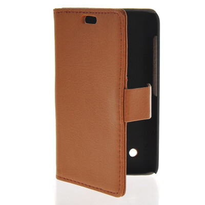 

MOONCASE Slim Leather Side Flip Wallet Card Slot Pouch Stand Back Case Cover for Nokia Lumia 530 Brown