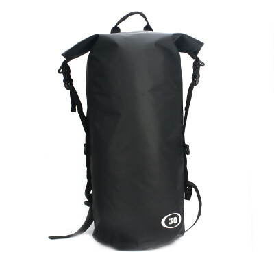 

Black 30L Waterproof Cylinder Dry Backpack Daypack Bag For Canoeing Water Sports