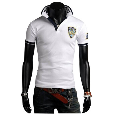 

Zogaa Mens Polo Shirt Fashion English Electric Embroidery