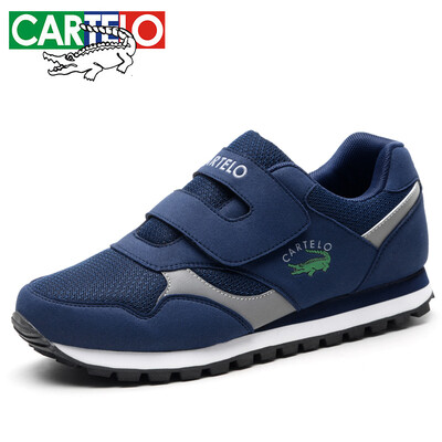 

Cartier crocodile CARTELO middle-aged walking shoes mens sports health elderly shoes casual soft bottom four seasons non-slip shoes OLD102 dark blue 39