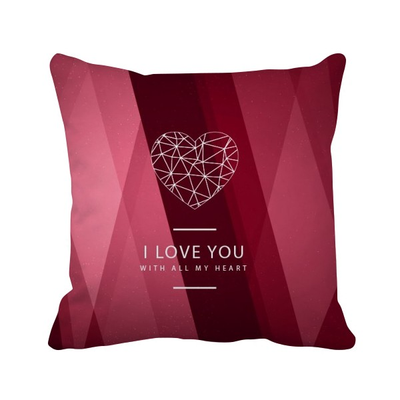 

Red Wine Valentines Day Love You Square Throw Pillow Insert Cushion Cover Home Sofa Decor Gift