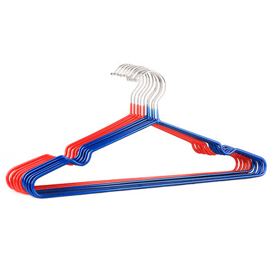 

Qianyue nano-dip grooved iron hanger dry&wet support clothes hanging adult bold hanger home drying rack non-slip hangers mixed color 10 Pack