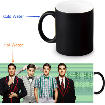 

Darren Criss 350ml12oz Heat Reveal Mug Color Change Coffee Cup Sensitive Morphing Mugs Magic Mug Milk Tea Cups