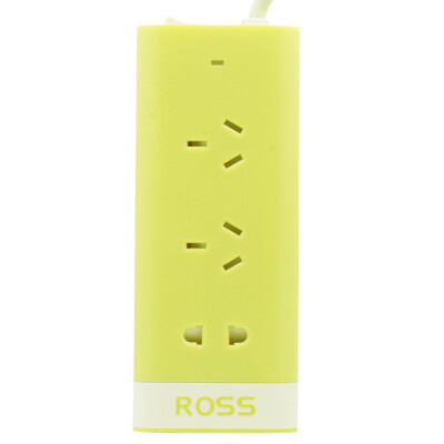 

(ROSS) C2130Y three three-hole children's protection energy-saving fire socket plug-in board plug row row plug board board drag board switch socket length of 3 meters (lemon yellow)