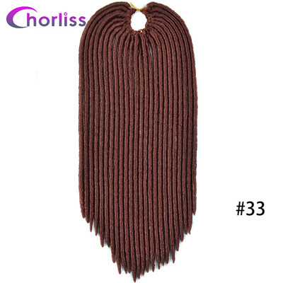 

Chorliss 18inch Dreadlocks Synthetic Hair Extensions Crochet Braids Soft Locs Braiding Hair Pure Color 100g 24strandspack 1pc