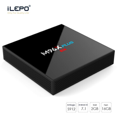 

iLEPO M96X PLUS Android 7.1.2 Smart TV Box Amlogic S912 Quad Core 2GB 16GB Bluetooth 4.1 2.4GHz 5GHz 4K HD 1000M LAN Kodi Player