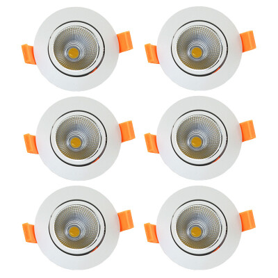 

6pcs 7W Cool White LED COB чип downlight dimmer Встраиваемый светодиодный светильник epistar LED Потолочный светильник