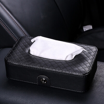 

BOOST Car Tissue Box Car Tissue Box Chair Back Hanging Car Sun Visor Skylight Hanging Carton Car with Microfiber Leather Black