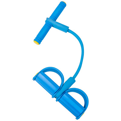 

Double card upright sitting equipment fitness home elastic rope pedal pull Rally Rear rope abdomen muscle training device (blue models