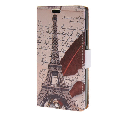 

MOONCASE Postcard Postmark Design Leather Wallet Flip Card Slot Bracket Back Case Cover for Microsoft Lumia 640 A04