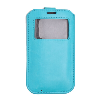 

Blue Phone Holster Pouch For Samsung Galaxy S5 PU Usefull Pull Tab Leather