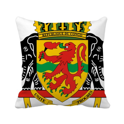 

Congo National Emblem Country Square Throw Pillow Insert Cushion Cover Home Sofa Decor Gift