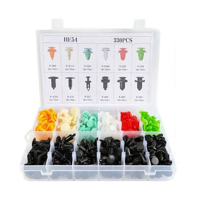 

CNIKESIN HE54 330PCS 6mm-10mm Car Plastic Fastener Auto Fender Bumper Retainer Clips Door Fastener for Honda Toyota Mazda Nissan