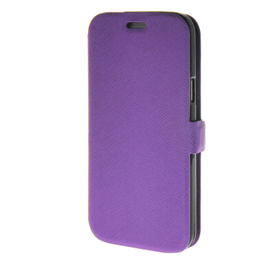 

MOONCASE Cross pattern Flip Pouch Leather Wallet Slim Stand чехол для Samsung Galaxy S5 Mini Purple