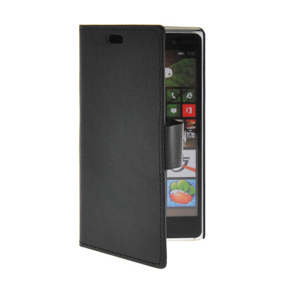 

MOONCASE Slim Leather Side Flip Wallet Card Slot Pouch Stand Shell Back Case Cover for Nokia Lumia 830 Black