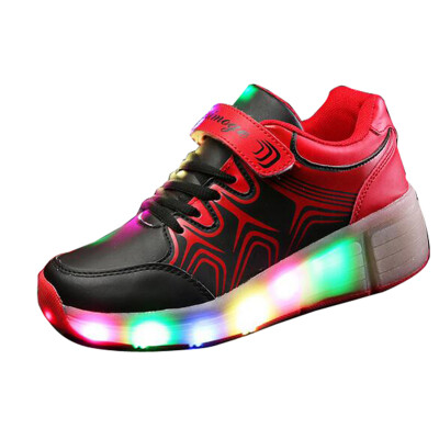 

Womens Girl Fashion LED Light Athletic Wheels Shoe Colored Sneaker Roller Skates