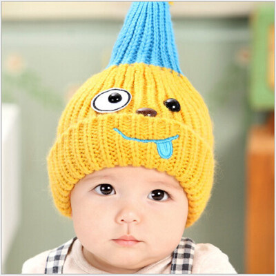 

Buebos Ninos 2015 New Children's Hat Korean Little Naughty Face Super Cute Kids Baby Wool Knitted Hat