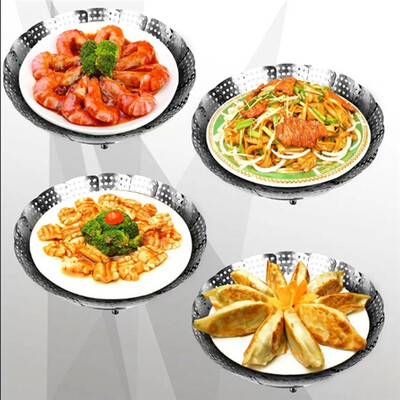 

mymei stainless steel multifunctional steamer retractable folding steaming plate contraction steaming plate 95584