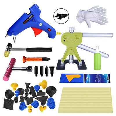 

DIY PDR Tools Kits 12pcs Black Puller Tabs Dent Repair Tool Paintless Dent Removal Auto Repair Body PDR Glue Tabs Hand Tool Sets